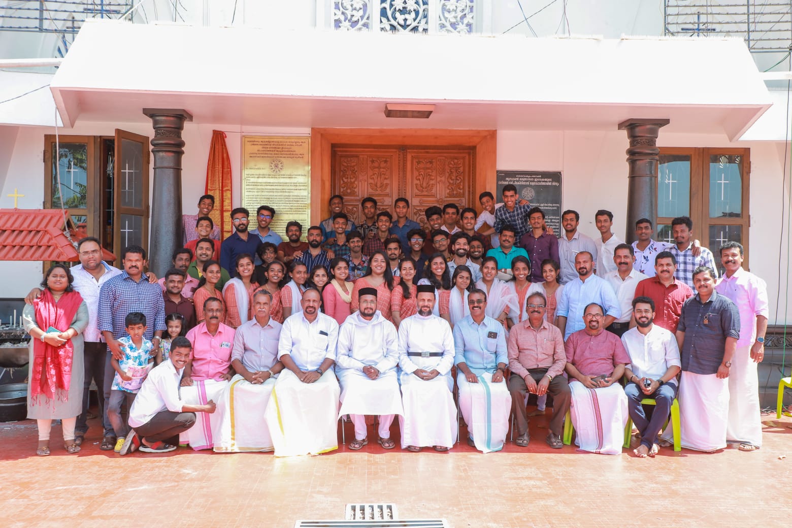Pallibhagam Youth Movement Members and Senior Members with Vicar and Assistant Vicar